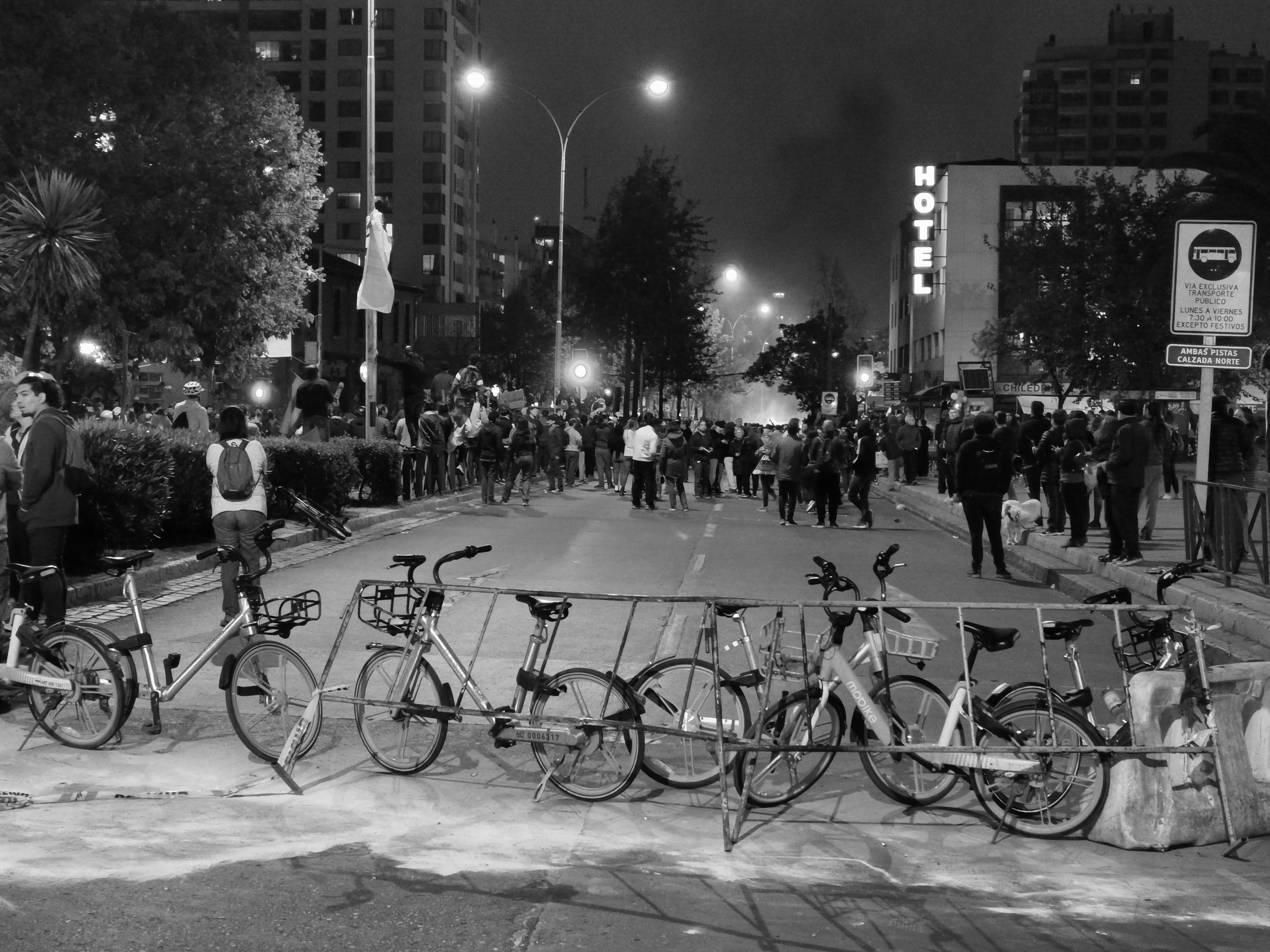 Barricadas en Ñuñoa